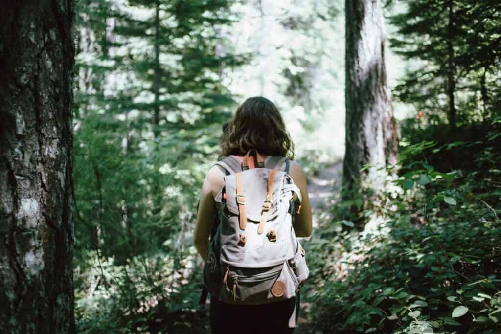 lady hiking with safe and effective insect repellant