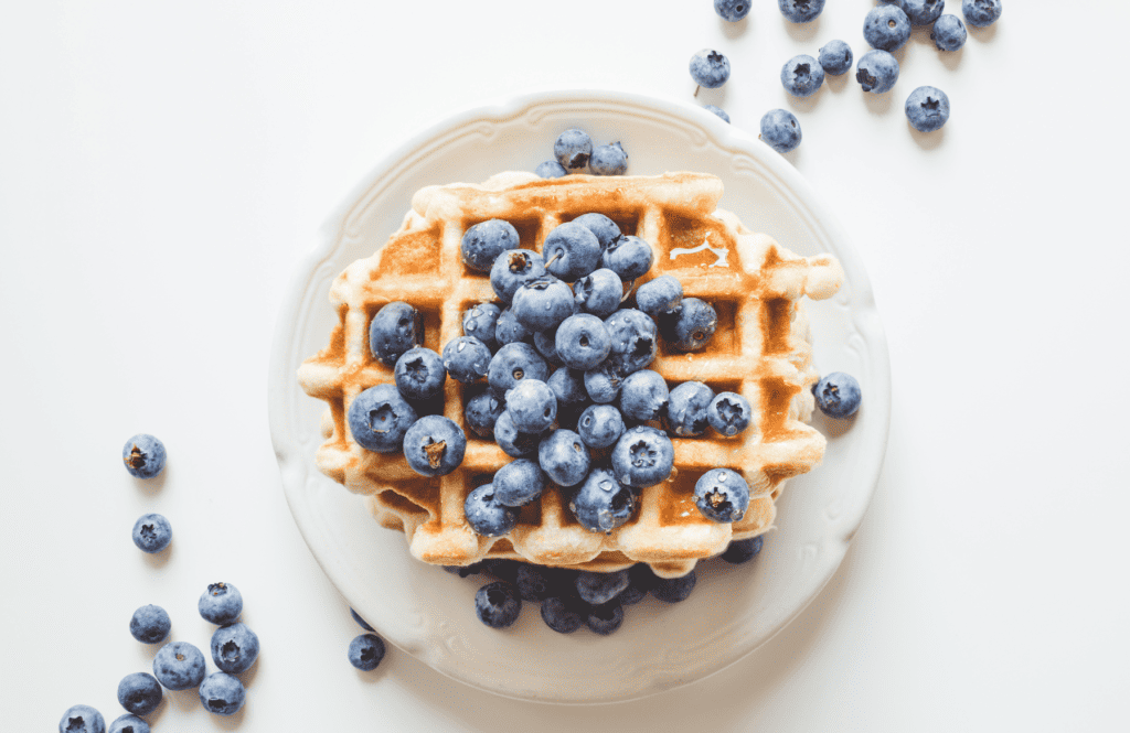 Easy Blueberry Waffles with Oat and Almond Flour