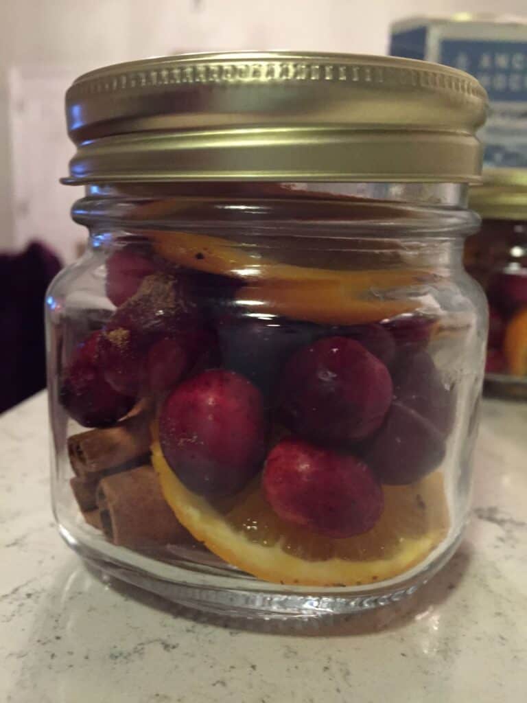 stovetop potpourri in a jar