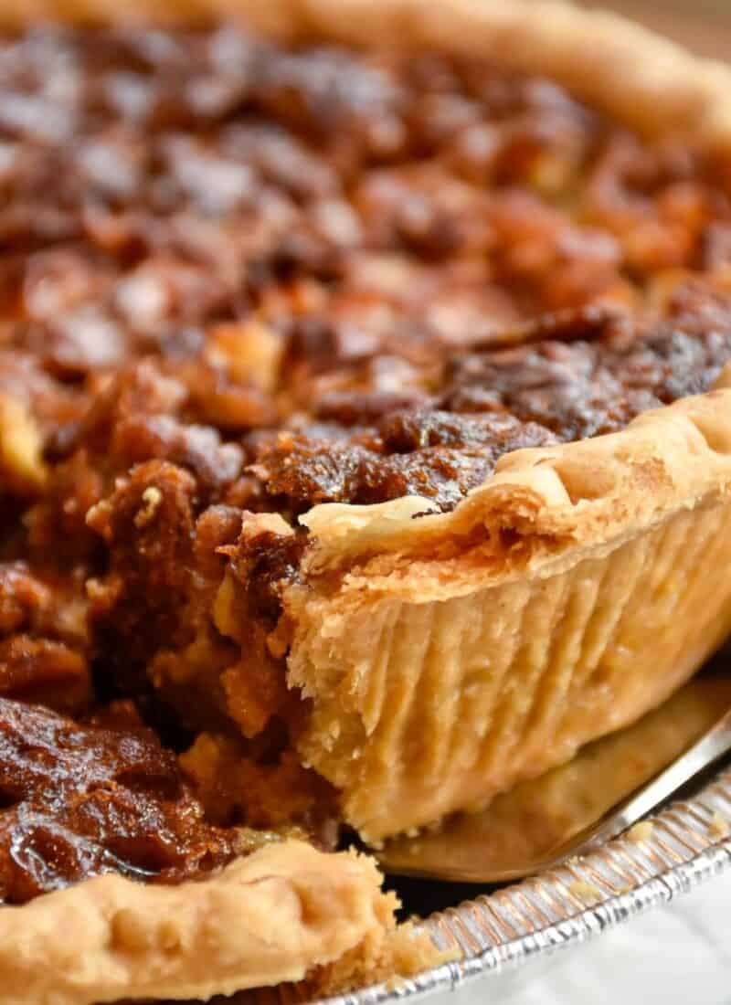 Karo Syrup Free Healthier Pecan Pie with Less Sugar
