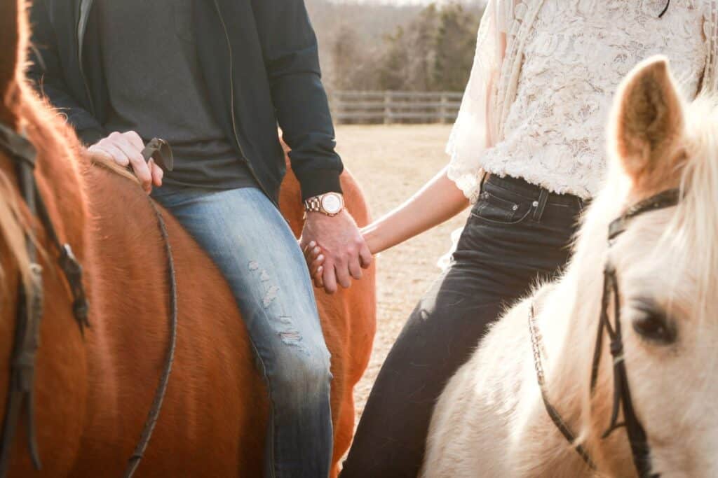 couple on horseback