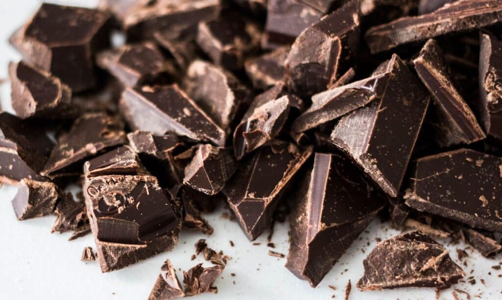 chopped dark chocolate