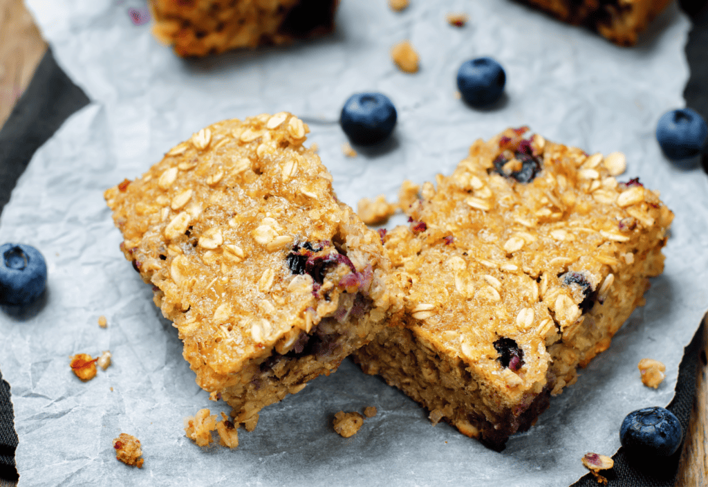 healthy blueberry oatmeal bars 