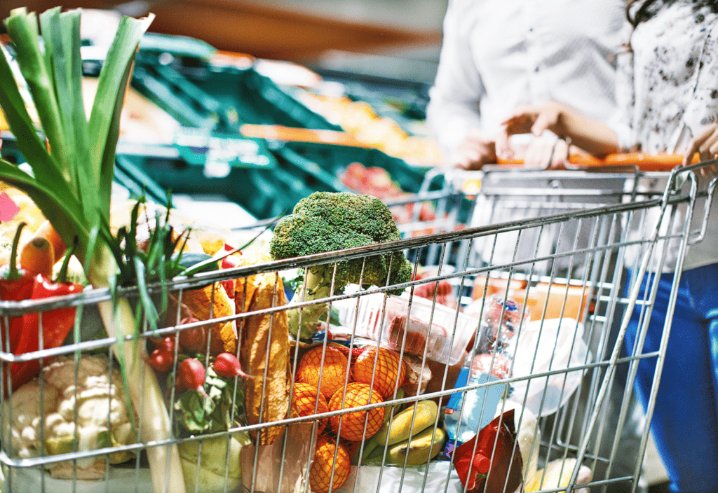 clean eating shopping cart