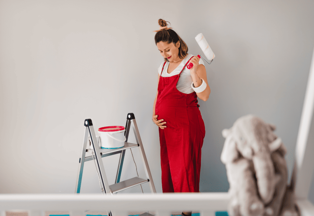 painting nursery with baby safe paint