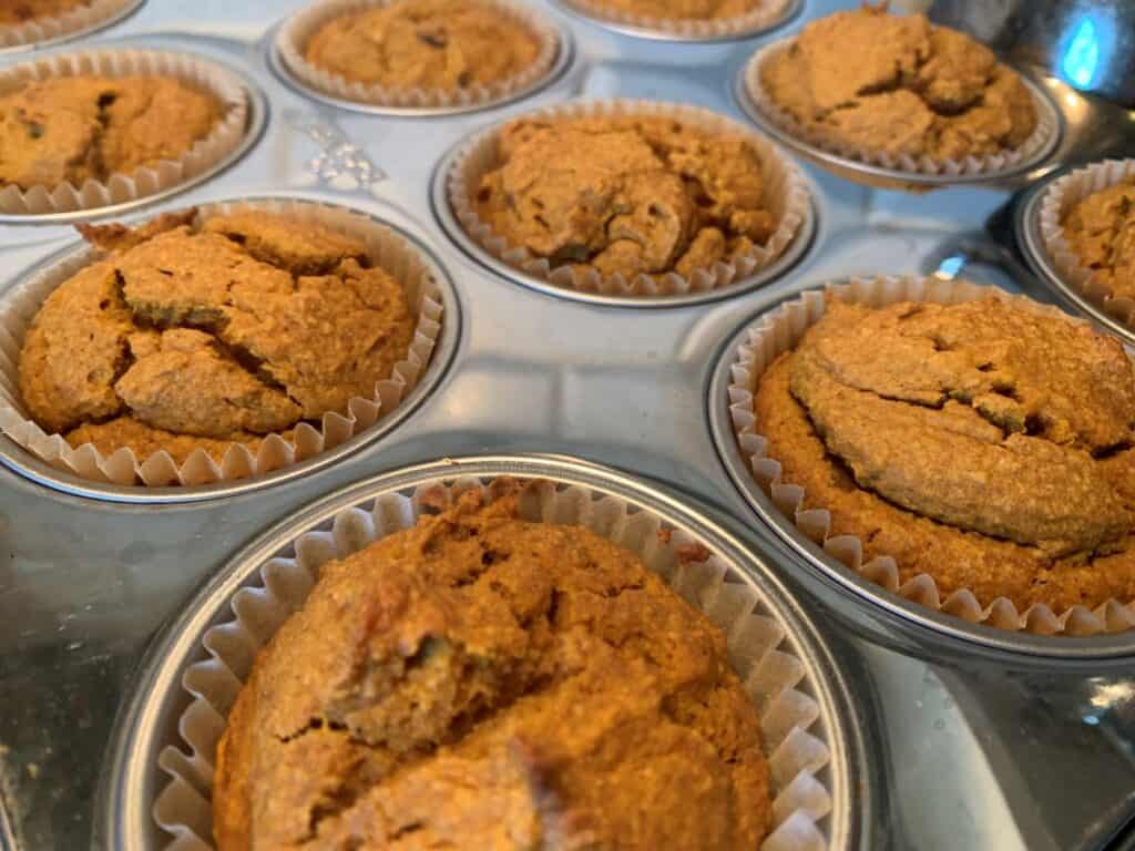 healthy pumpkin muffins with oat flour