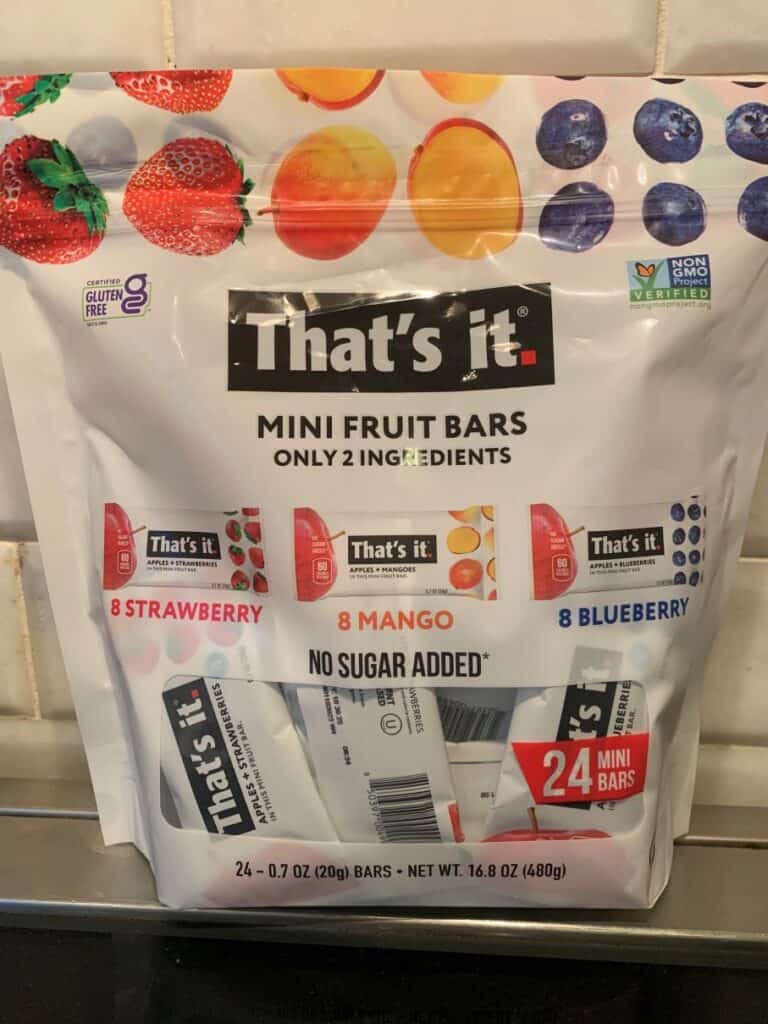 That's It mini fruit bars, clean eating snack