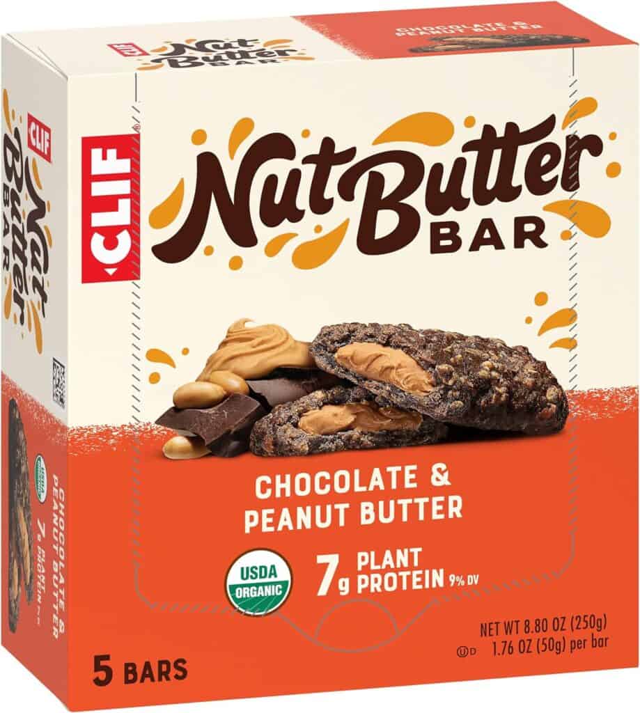 Clif Nut Butter Bars, low sugar granola bars